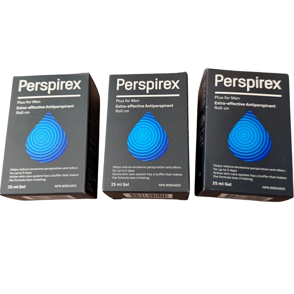 Perspirex Plus for Men Antiperspirant Roll-On Gel Clinical Strength 3 Pack 25ml